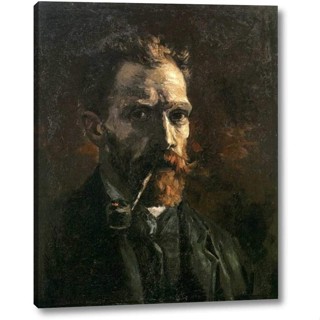 ภาพบุคคล พร้อมท่อ ผ้าแคนวาส พิมพ์ลายศิลปะ Vincent Van Gogh สําหรับแขวนตกแต่ง