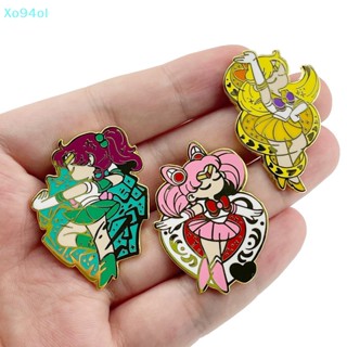 Xo94ol Pins เข็มกลัดโลหะ ลายการ์ตูนอนิเมะ Kawaii Tsukino Usag Mizuno Ami สําหรับตกแต่งกระเป๋า