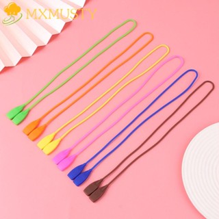 MXMUSTY สายคล้องแว่นตา ซิลิโคน แบบพกพา สายคล้องแว่นตาเกาหลี สําหรับเด็ก สายคล้องแว่นตา สีลูกกวาด กันลื่น เชือกแว่นตากันแดดผู้ชาย วงดนตรี