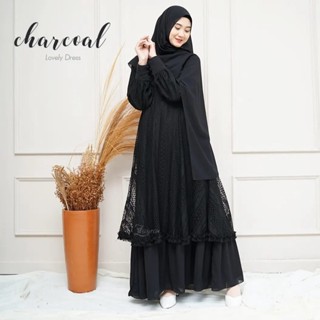 - ชุดเดรสน่ารัก Gamis Muslim Women Matt Premium Party Dress l Lebaran