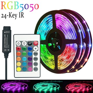 ชุดแถบไฟ LED 5050RGB 5v 24 คีย์ รีโมตคอนโทรล