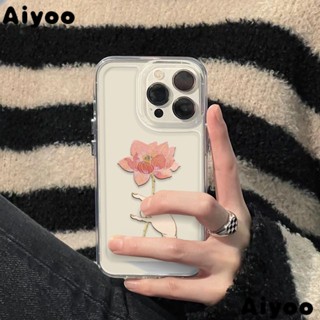 // Xrplus xs เคสโทรศัพท์มือถือแบบใส กันกระแทก ลายดอกบัว มะกรูด สําหรับ Iphone 14promax 13 117 Lotus 128 JUXG