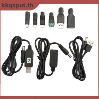 อะแดปเตอร์แปลงสายเคเบิล USB เป็น DC 5V 9V 12V USB Type a ตัวผู้ ตัวเมีย Mini 5pin Type C 5.5x2.1 มม. THK2