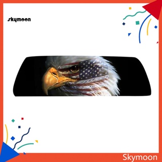 Skym* สติกเกอร์ ลายธงอเมริกัน นกอินทรี สําหรับติดตกแต่งหน้าต่างรถยนต์ รถบรรทุก SUV รถตู้