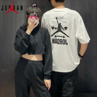 【พร้อมส่ง】เสื้อยืดคอกลม แขนสั้น ผ้าฝ้าย 100% ปักลายโลโก้ Air Jordan ทรงหลวม ระบายอากาศ สําหรับผู้ชาย และผู้หญิง DX5970