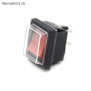 Myriadu สวิตช์โยกปุ่มกด สีแดง 4 ปลั๊ก 16A 250V