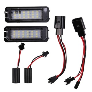 หลอดไฟ Led 12V อุปกรณ์เสริม สําหรับติดป้ายทะเบียนรถยนต์ Golf 4 5 6 7 2 ชิ้น