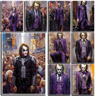 โปสเตอร์กระดาษคราฟท์ ลายการ์ตูน Diablo Villain American Film Joker Starring Heath Ledger สไตล์คลาสสิก