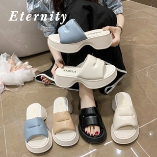 Eternity  รองเท้าส้นสูง สบายๆ แฟชั่น ส้นหนา รองเท้าแตะผู้หญิง แฟชั่น รองเท้าแตะ หนามาก นุ่ม สบายสุดๆ 2023 ใหม่ 30Z071108 Korean Style ins พิเศษ High quality B28G0PC 36Z230909