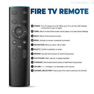 Wu รีโมตคอนโทรลทีวี ตอบสนองเร็ว แบบเปลี่ยน สําหรับ Fire TVStick ระยะไกล 15 เมตร ไม่มีเสียง