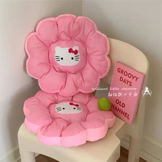 เบาะรองนั่งเก้าอี้ แบบนิ่ม ลาย Hello Kitty สีชมพู สําหรับหอพักนักเรียน