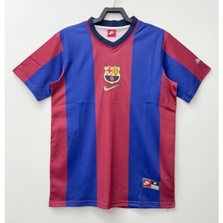 เสื้อกีฬาแขนสั้น ลายทีมชาติฟุตบอล Barcelona 98-99 ชุดเหย้า สไตล์วินเทจ