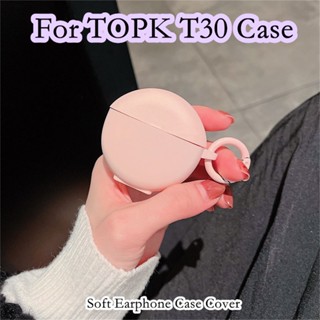 【คุณภาพสูง】เคสหูฟัง แบบนิ่ม สีพื้น สําหรับ TOPK T30 TOPK T30