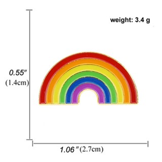 ใหม่ เข็มกลัดโลหะ เคลือบสีรุ้ง สําหรับตกแต่งปกเสื้อ 3 ชิ้น