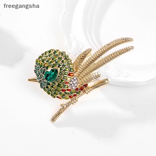 [FREG] Fashion Rhinestone Bird Brooches For Women Clothing Coat Accessories Jewelry Gift FDH