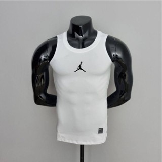 AJ Vest Tights Basketball Fitness Training Summer High Elastic Sleeveless Casual Quick-Drying Breathable Exercise Vest Men YVWw