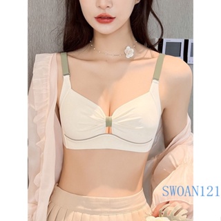 Bra หน้าอกเล็ก ๆ Push Up Slim Fit สะดวกสบายไม่มีรอยต่อป้องกันการหย่อนคล้อยชุดชั้นในปรับได้ไม่มีโครงเหล็ก