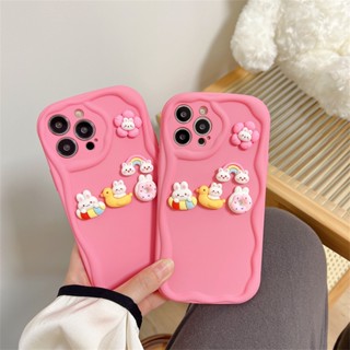 เคสโทรศัพท์มือถือ ลายกระต่าย สีรุ้ง สําหรับ Samsung S21 S22 S23 PLUS ULTAR
