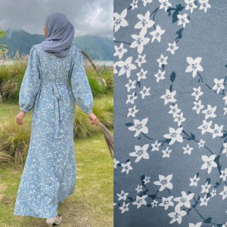 Zeivor - ZFS Maxi TIZA Dress/Adenium Maxi Dress/Maxi Dress Women Hijab Style Formal/ ชุดเดรสผู้หญิงล่าสุด/ชุดลําลองแฟชั่น/ชุดเดรสแฟชั่นร่วมสมัย/ชุดแม็กซี่เดรสแขนยาว ลายดอกไม้ Motif/Dress