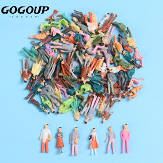 Gogoup ตุ๊กตาฟิกเกอร์ รูปคน หลายสี สําหรับตกแต่งบ้านตุ๊กตา 100 ชิ้น