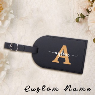 ป้ายแท็กชื่อ หนัง PU สําหรับติดกระเป๋าเดินทาง กระเป๋าถือ