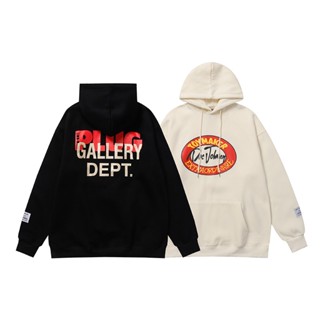 Street Fashion GALLER543DEPT เสื้อกันหนาว แขนยาว มีฮู้ด พิมพ์ลายตัวอักษร สําหรับผู้ชาย และผู้หญิง