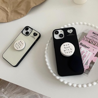 เคสโทรศัพท์มือถือแบบนิ่ม ลายหัวใจ สีดํา สําหรับ iPhone 11 12 12Pro 12ProMax 13 13Pro 13ProMax 14 14Pro 14ProMax