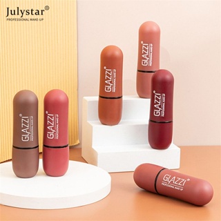 JULYSTAR Glazzi 12 สีลิปกลอส Matte Velvet Fog Surface ลิปสติก High Color Rendering Smooth Easy To Color Long Lasting Lip Makeup