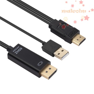 Malcolm อะแดปเตอร์แปลงสายเคเบิ้ล HDMI เป็น HDMI ความละเอียดสูง 4K ขนาดเล็ก เรียบง่าย สําหรับแล็ปท็อป PC TV