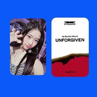 โปสการ์ดอัลบั้มรูปภาพ LESSERAFIM UNNFORGIVEN MAKESTAR KAZUHA EUNCHAE SAKURA YUNJIN CHAEWON Kpop ราคาถูก จํานวน 5 ชิ้น ต่อชุด