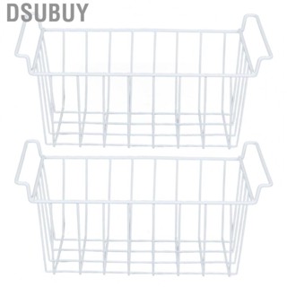 Dsubuy 2Pcs  Wire Storage  Organizer Bin Hanging Metal Rack With PE NEW