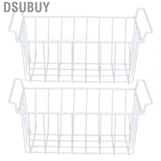 Dsubuy 2Pcs  Wire Storage  Organizer Bin Hanging Metal Rack With PE NEW