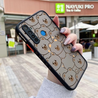 เคสโทรศัพท์มือถือแบบแข็ง ใส กันกระแทก ลายการ์ตูนหมีน่ารัก สําหรับ Realme 5 5i 5s 6i 5 Pro