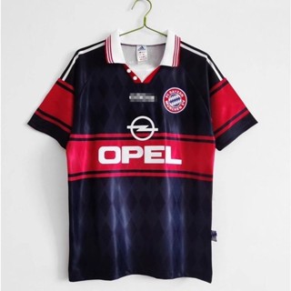 เสื้อกีฬาแขนสั้น ลายทีมชาติฟุตบอล Bayern 1997 99 ชุดเหย้า คุณภาพสูง AAA