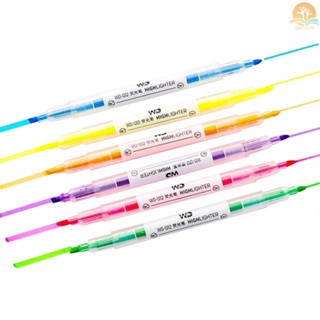 [สินค้าข้อเสนอพิเศษ] ปากกาไฮไลท์ ปลายสิ่ว และปลายแหลม 6 สี สําหรับผู้ใหญ่ นักเรียน เด็ก โรงเรียน สํานักงาน บ้าน