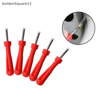 Goldensquare เครื่องมือประแจถอดแกนวาล์วยางรถยนต์ ด้ามจับพลาสติก ชุบเหล็ก