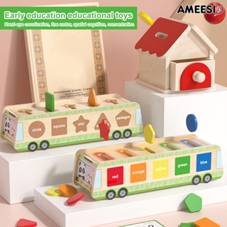 กล่องจับคู่ปริศนา รูปทรง Ameesi ของเล่นเพื่อการศึกษา เพื่อการเรียนรู้ สําหรับเด็ก