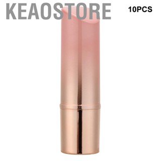 Keaostore DIY Empty Lip Balm Bottles  10 PCS Refillable Round Lipstick Tubes with Lid Cap Refill Gloss Tube Pink and Gold Grad