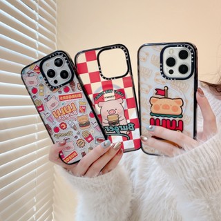 เคสโทรศัพท์มือถืออะคริลิคแข็ง แบบใส ลาย LuLu the Piggy Burgers สําหรับ iPhone 14 13 12 11 Pro Max Plus