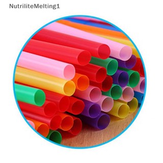 [NutriliteMelting1] หลอดดูดน้ํา พลาสติก ยืดหยุ่น ใช้แล้วทิ้ง หลากสี 100 ชิ้น [TH]