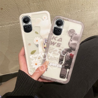 เคสโทรศัพท์มือถือ ซิลิโคนนิ่ม แบบใส ลายหมี แคทูน สําหรับ OPPO Reno 10 Pro+ 10Pro Plus 8T 5G A58 A78 4G A98 A77 A17 A17K 2023 A78