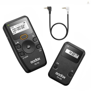 Godox รีโมตควบคุมชัตเตอร์กล้องไร้สาย TR Series 2.4G (ตัวส่งสัญญาณ และตัวรับสัญญาณ) ตั้งเวลาได้ 6 ครั้ง 32 ช่อง ระยะควบคุม 100 ม. พร้อมสายชัตเตอร์ TR-P1 แบบเปลี่ยน