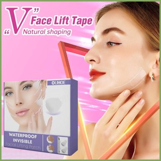 สติกเกอร์ยกกระชับผิวหน้ากระชับผิวหน้าต่อต้านริ้วรอยซีดจาง V Face Invisible Lifting Sticker