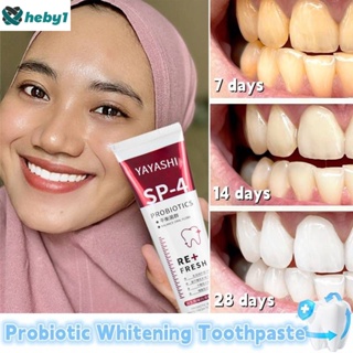 ฟันไวท์เทนนิ่ง ไวท์เทนนิ่ง Sp4 Yayashi Probiotic Toothpaste Original Whitening Toothpaste Bleach Tooth Fresh Breath heby1