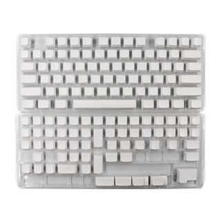 R* PBT ปุ่มกดคีย์บอร์ดเปล่า 134 คีย์ XDA สีขาว สไตล์มินิมอล