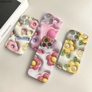 Huawei P40 P30 P20 Pro เคสหัวเว่ย สำหรับ Case Flowers เคส เคสโทรศัพท์ เคสมือถือ Protection Case