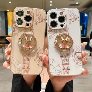 เคสมือถือ ลายกระต่าย ประดับเพชร กันกระแทก สําหรับ iPhone14 pro Max iPhone13 12 11 14Pro iPhone14Pro Max