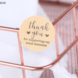 Bak สติกเกอร์ฉลาก Thank You ทรงกลม แฮนด์เมด สําหรับตกแต่งเครื่องเขียน 500 ชิ้น ต่อม้วน