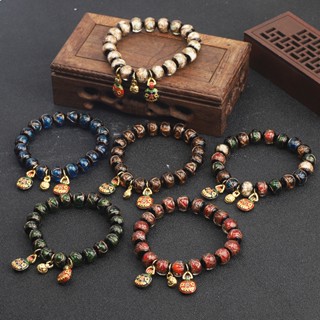 สร้อยข้อมือ ผ้าไหม เคลือบสีทอง สีสันสดใส สําหรับผู้ชาย และผู้หญิง 2023