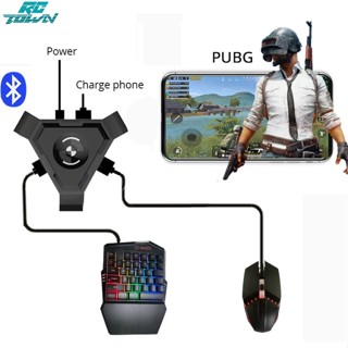 Rctown Pubg อะแดปเตอร์แปลงเมาส์ คีย์บอร์ดเกมแพด สําหรับ Android Phone To Pc บลูทูธ